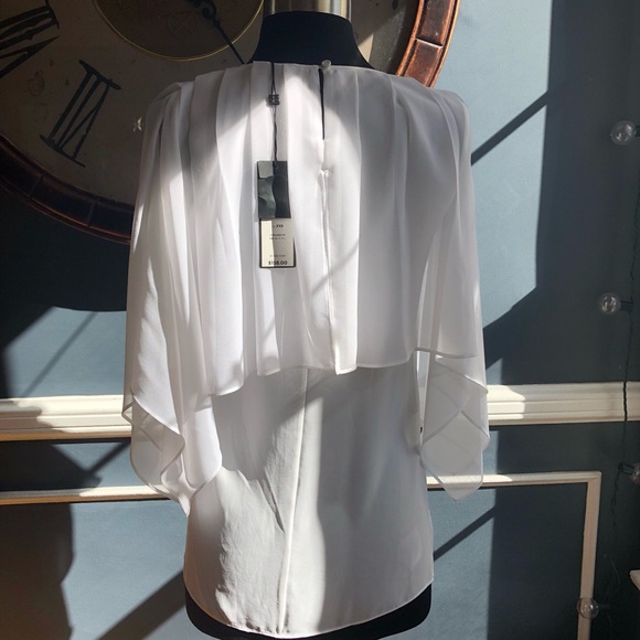 BCBG Chiffon Top With Overlay Detailing - Picture 6 of 6